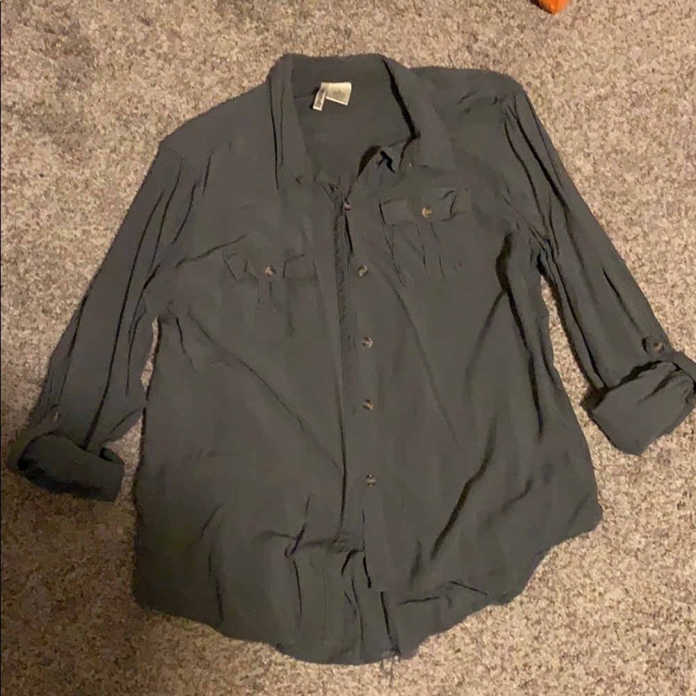 Olive green top